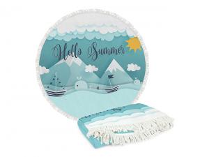 フルカラーラウンドビーチタオル