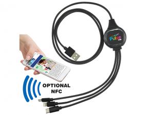 LED照明付きNFC充電ケーブル（1メートル）