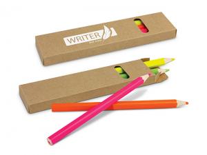 ノベルティ ジャンボネオン蛍光ペンシルセット（4個）