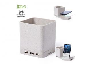 ノベルティ 4-In-1ウィートストローテック＆ペンホルダー