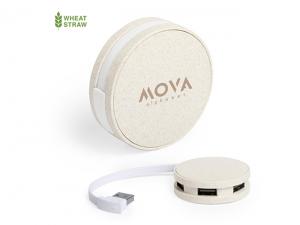 ノベルティ 麦わらUSBハブ