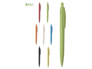 ノベルティ カラフルなエコ麦わらペン