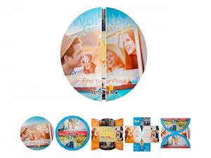 ノベルティ マジックループ折りたたみカード（円形90mm径）