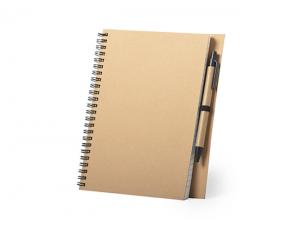ノベルティ Recycled Cardboard Spiral Notebooks With Pens (A5)