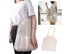 ノベルティ 無漂白コットンメッシュバッグ（280gsm）