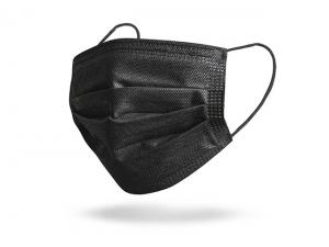 ノベルティ 3-Ply Disposable Face Masks - Black (UNBRANDED)