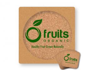 ノベルティ コルクコースターセット-スクエア（4個）