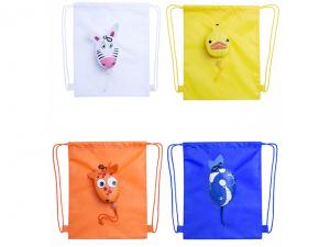 ノベルティ Foldable Animal Drawstring Backpacks