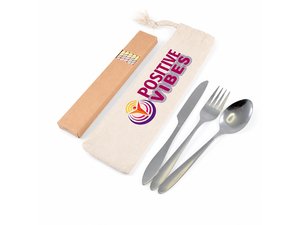 Promotional Stainless Steel Cutlery Sets With Straws