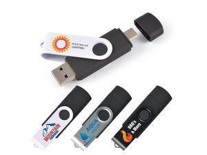 ノベルティ Dual Swivel Flash Drives (8GB)