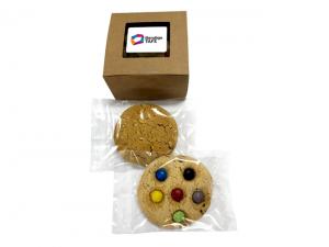 ノベルティ Cafe Style Cookies In Eco Kraft Window Box (2x 50g)