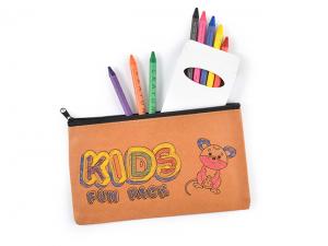 ノベルティ Eco Kraft Paper Pencil Case And Crayon Sets