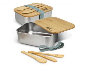 ノベルティ Eco Stainless Steel & Bamboo Lunch Boxes
