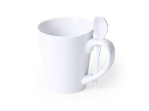 ノベルティ Full Colour Printed Ceramic Mugs With Spoon (350ml)