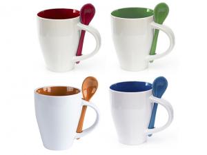 ノベルティ Ceramic Mugs With Spoon (350ml)
