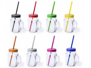ノベルティ Colourful Mason Jars (500ml)