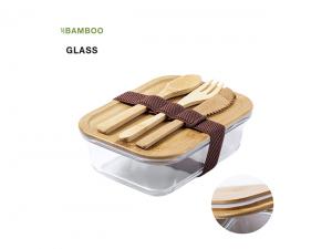 ノベルティ Eco Bamboo Glass Lunch Boxes (700ml)