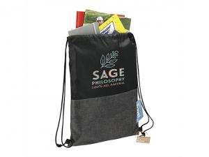 ノベルティ Recycled Zippered Drawstring Backpacks
