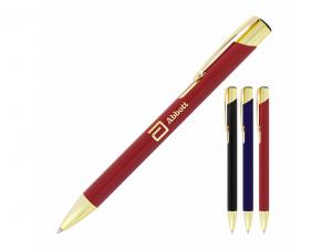 ノベルティ Maria Gold Trim Metal Ballpoint Pens