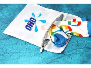 ノベルティ White Polyester Laundry Bags