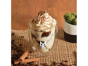 ノベルティ オプションの竹蓋付きホウケイ酸ガラスカップ（350ml）