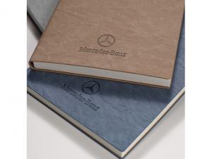 ノベルティ 折り目が付いた紙の外観のカバーが付いたノートブック（A5）