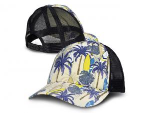 ノベルティ フルカラープリントポリエステルトラッカーメッシュキャップ