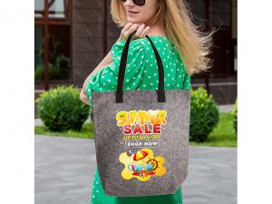 ノベルティ マチ付きRPETフェルトトートバッグ