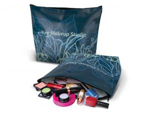 ノベルティ マチ付きレザー調PU化粧品バッグ（大）