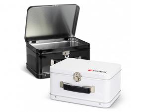 ノベルティ キャリーハンドル付きレトロなブリキ弁当箱（800ml）