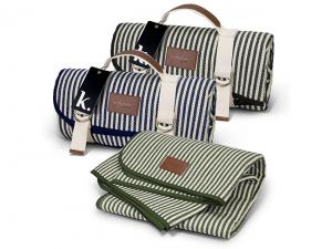 ノベルティ ストライプ柄のピクニックブランケット