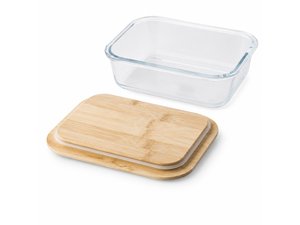 Promotional 竹蓋のガラス製ランチボックス