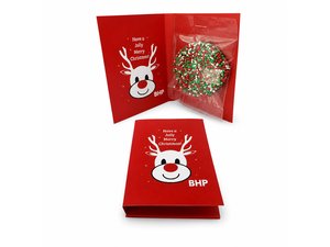 Promotional チョコレートそばかす入りクリスマスカード(20g)