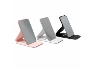 ブランド入りポケットミラー（PUレザー、折りたたみ式）