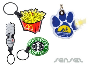 ライト付き柔らかキーホルダー