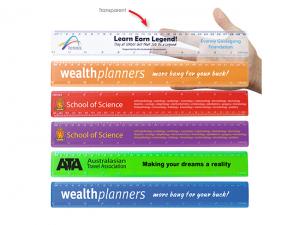 ノベルティ 半透明な定規30cm