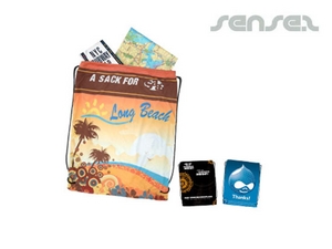 ノベルティ マイクロファイバー巾着バックパック