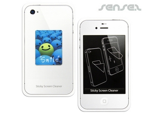 ノベルティ マイクロファイバーiPhone,iPad用ステッカー