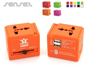 Promotional PMSカラーUSBトラベルアダプター