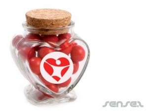 ノベルティ Heart Candy Jars (80g)